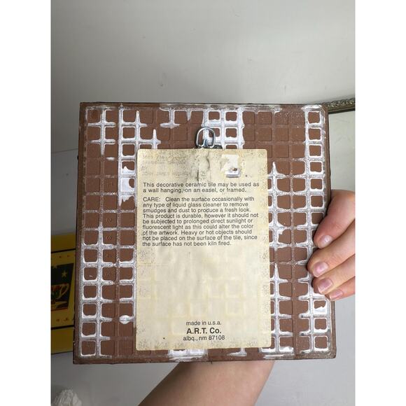 Vintage John James Audubon Savannah Sparrow Birds Wall Hanging Tile - Picture 3 of 10